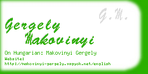 gergely makovinyi business card